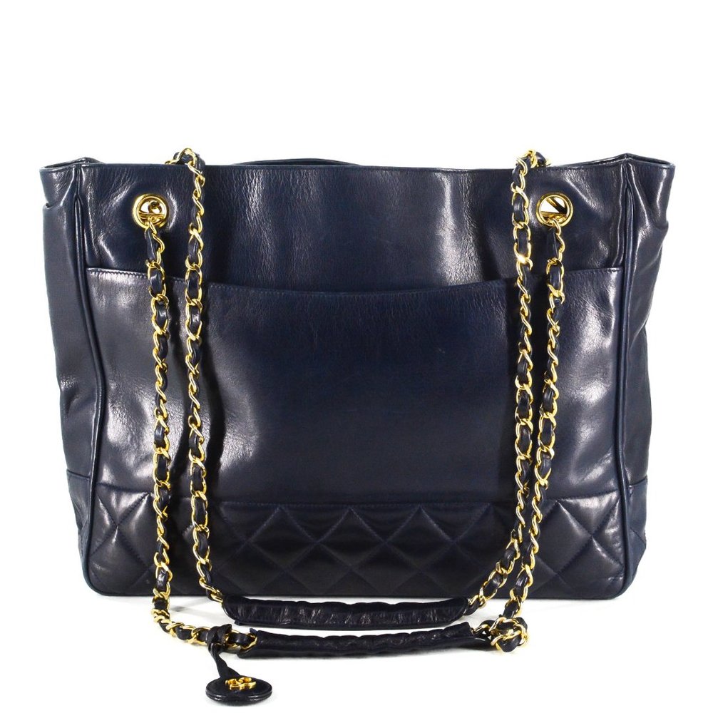 CHANEL Vintage Quilted Shopping Tote